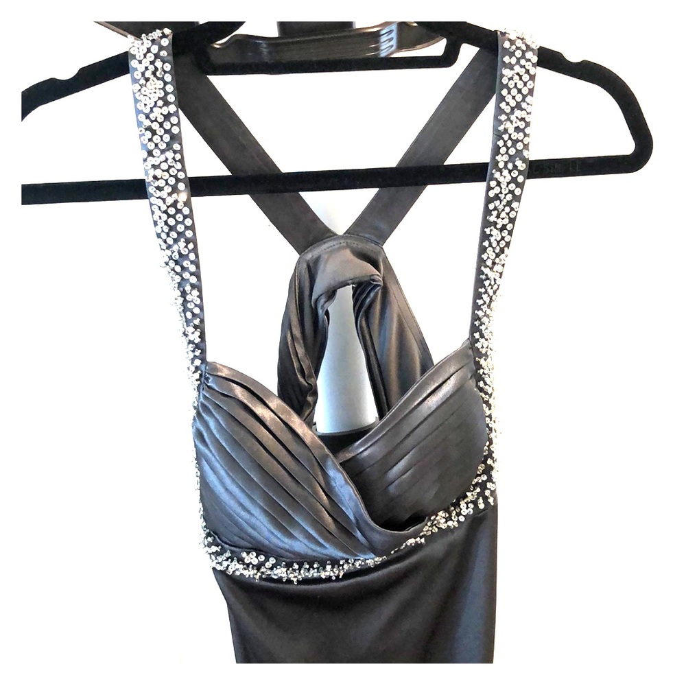 Charcoal Grey Evening Gown